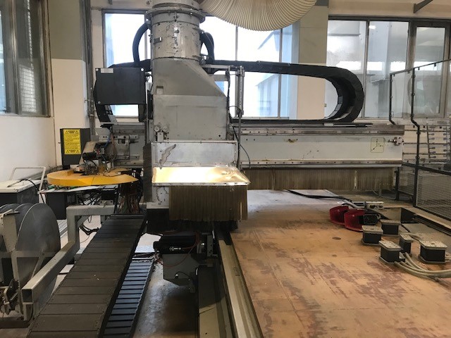 CNC-Bearbeitungszentrum Homag Typ BAZ/32/30/G Optimat inklusive ABB Roboter IRB 6400