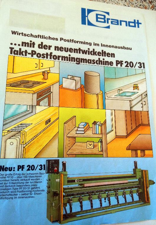 Postformingmaschine im Taktverfahren Brandt Typ PF 20/31