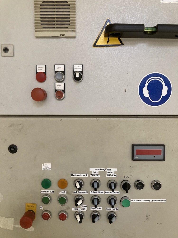 Bohr- und Sägemaschine für Seitengitter Franke Typ SG