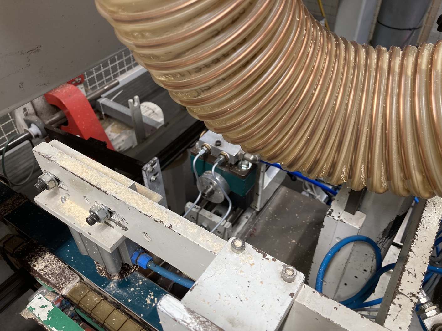 Bohr- und Sägemaschine für Seitengitter Franke Typ SG