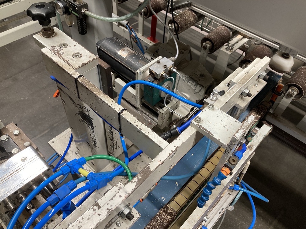 Bohr- und Sägemaschine für Seitengitter Franke Typ SG