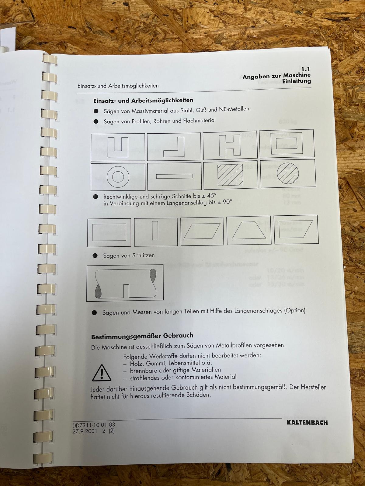 Metallsäge Kaltenbach Typ KKS 400E