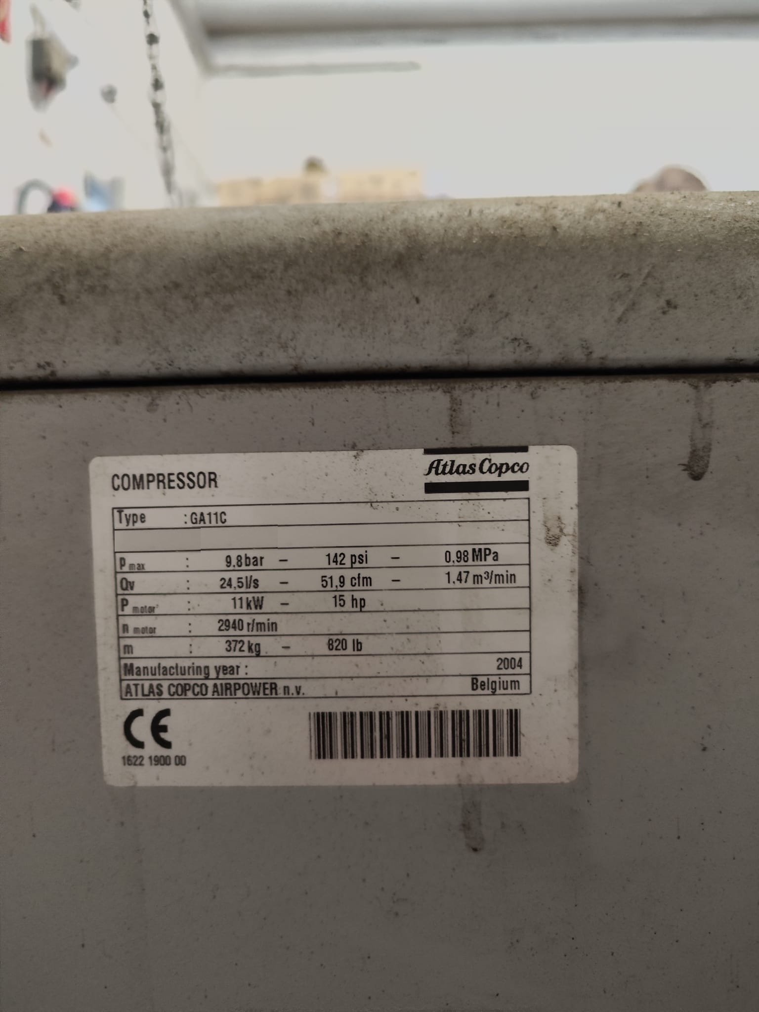 Kompressor Atlas Copco Typ GA 11 C