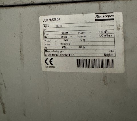 Kompressor Atlas Copco Typ GA 11 C