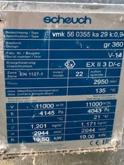 Absauganlage Scheuch Typ VMK560355ka29K: 0,94